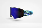 Angled view of Nexarina x Good Day Optics goggle, featuring a magnetic lens system, ergonomic fit, and custom strap integration.