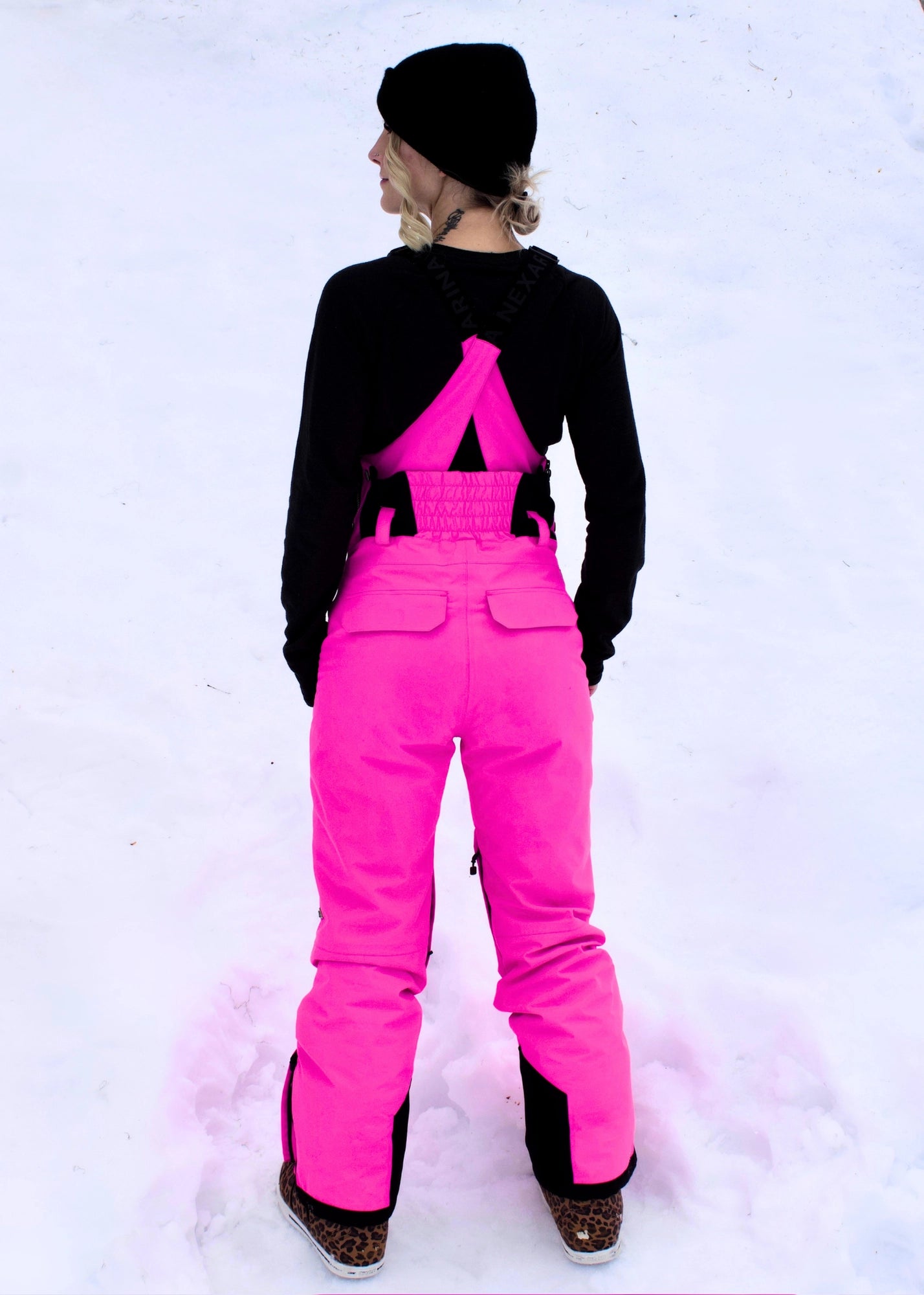 Women’s Nexarina Everette Bib in Electric Pink back view