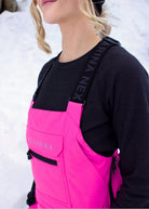 Women’s Nexarina Everette Bib in Electric Pink upper bib detail