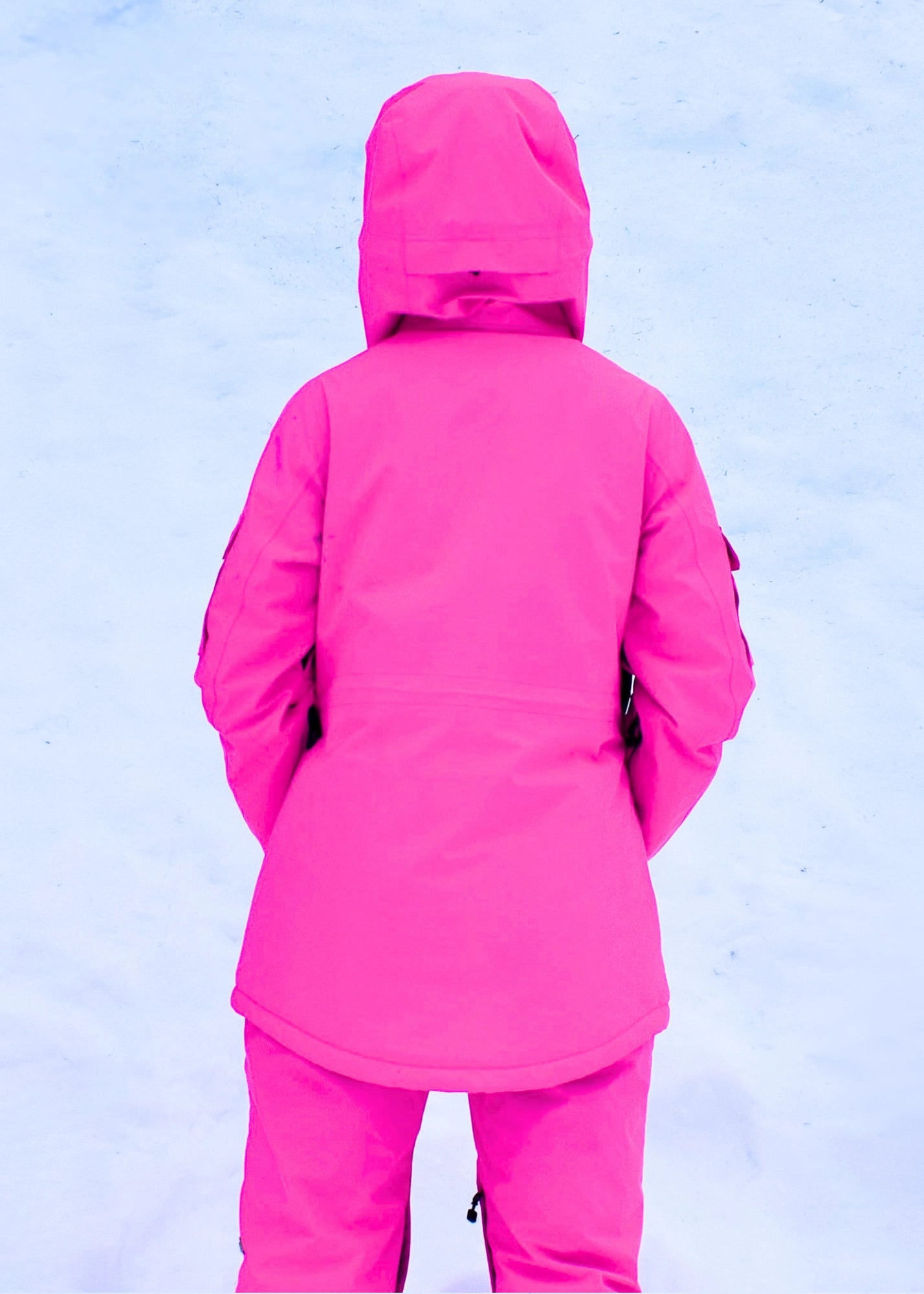 Women’s Nexarina Indy Snow Jacket in Electric Pink back view