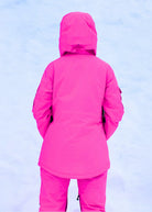 Women’s Nexarina Indy Snow Jacket in Electric Pink back view