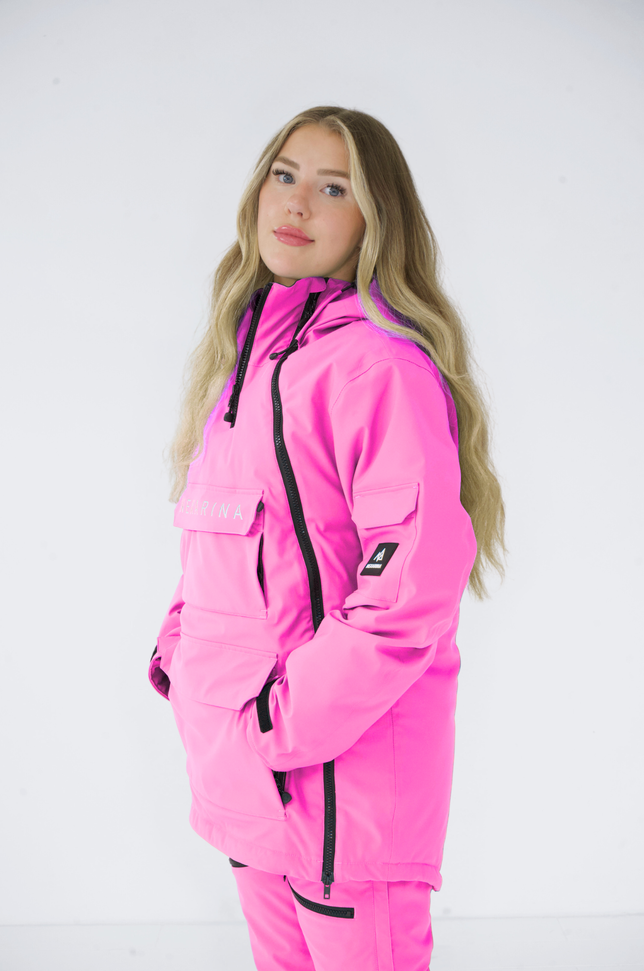 Baby pink snowboard jacket sales