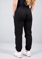 Back view of Nexarina Willow Sweatpants in Midnight Black